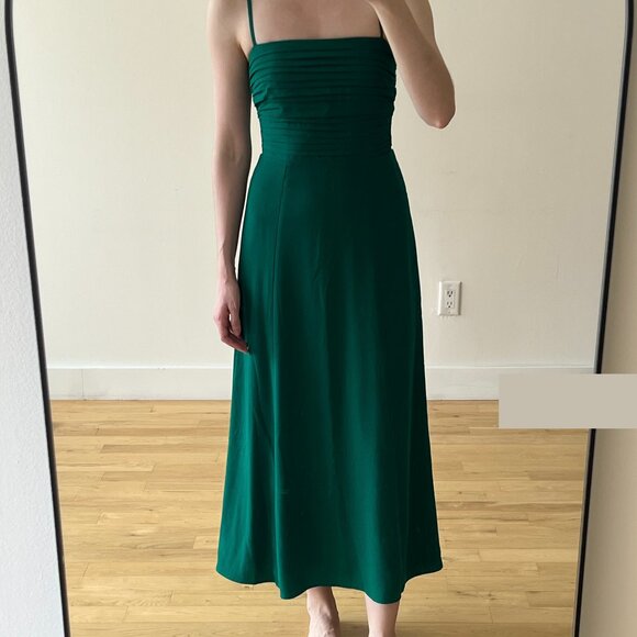 Abercrombie & Fitch Long Green Emerson Maxi Dress - Size XST - Picture 1 of 9